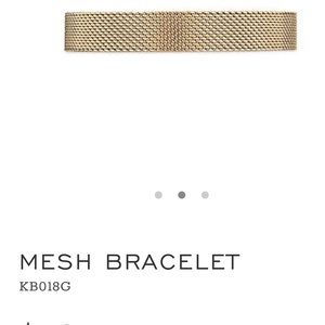 Gold mesh bracelet w/fold over clasp adjustable